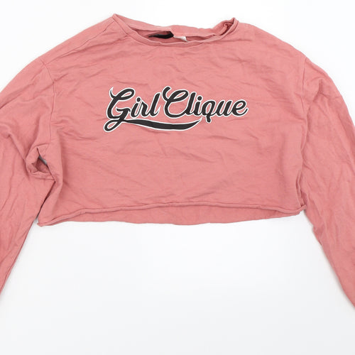 H&M Womens Pink   Pullover Sweatshirt Size S