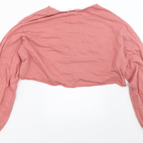 H&M Womens Pink   Pullover Sweatshirt Size S