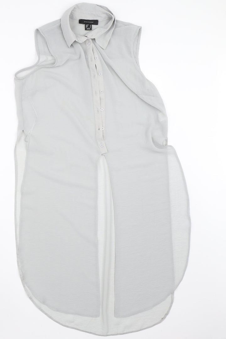 Atmosphere Womens Grey   Basic Button-Up Size 12