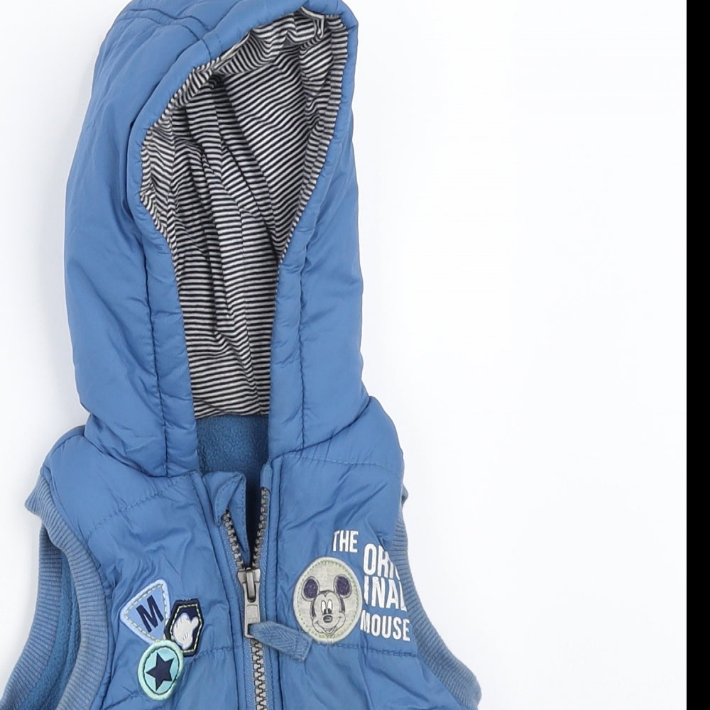 George Baby Blue   Gilet Coat Size 9-12 Months  - mickey mouse