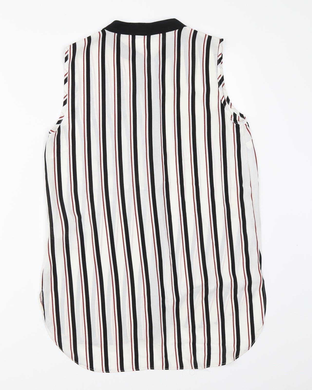Atmosphere Womens White Striped  Basic Button-Up Size 6