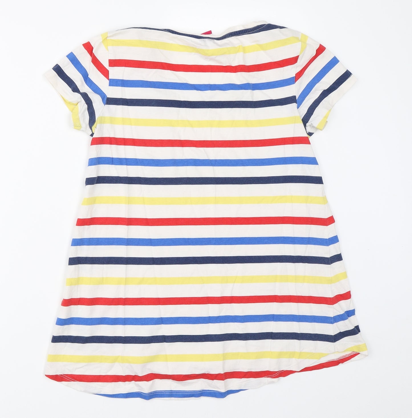George Womens White Striped  Basic T-Shirt Size 6