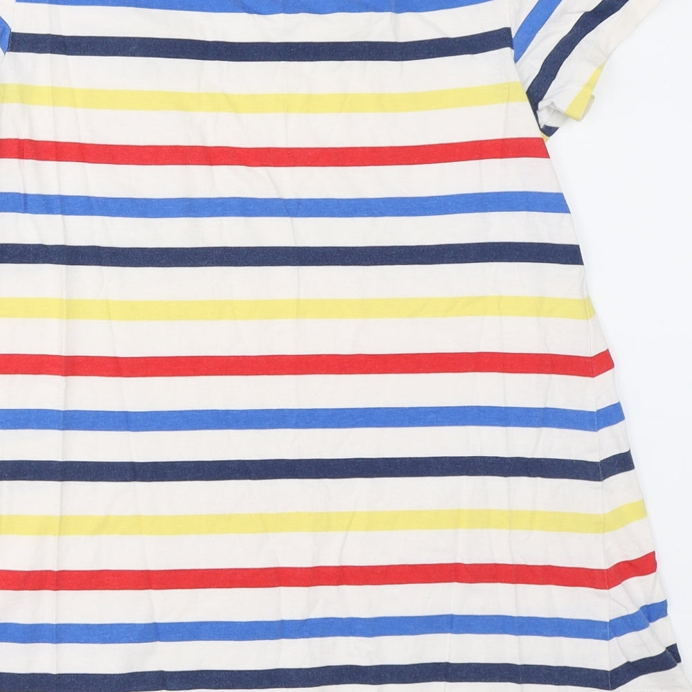 George Womens White Striped  Basic T-Shirt Size 6