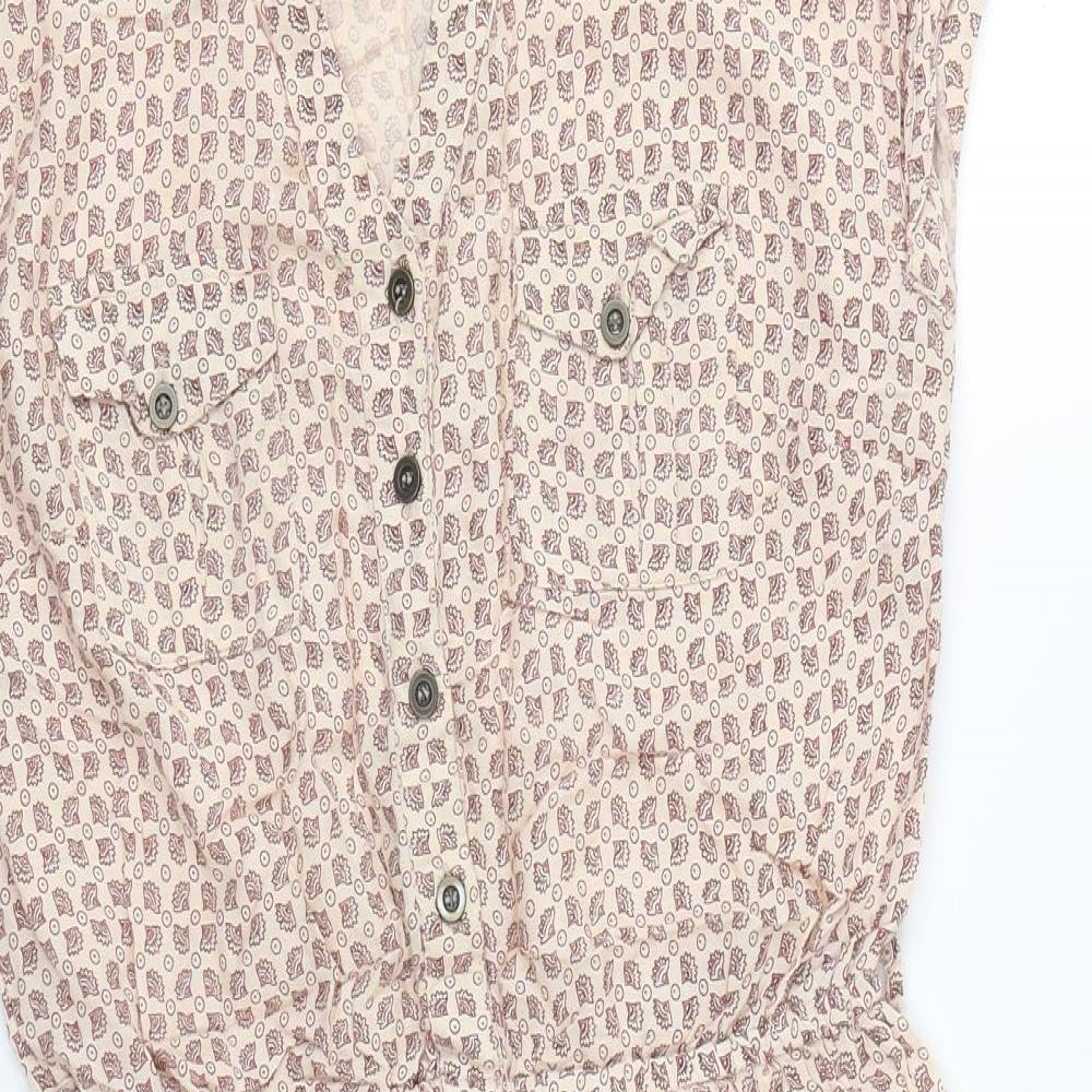 BHS Womens Beige   Skater Dress  Size 8