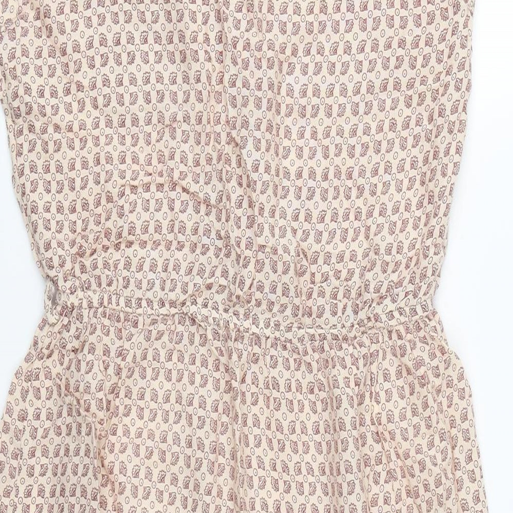 BHS Womens Beige   Skater Dress  Size 8