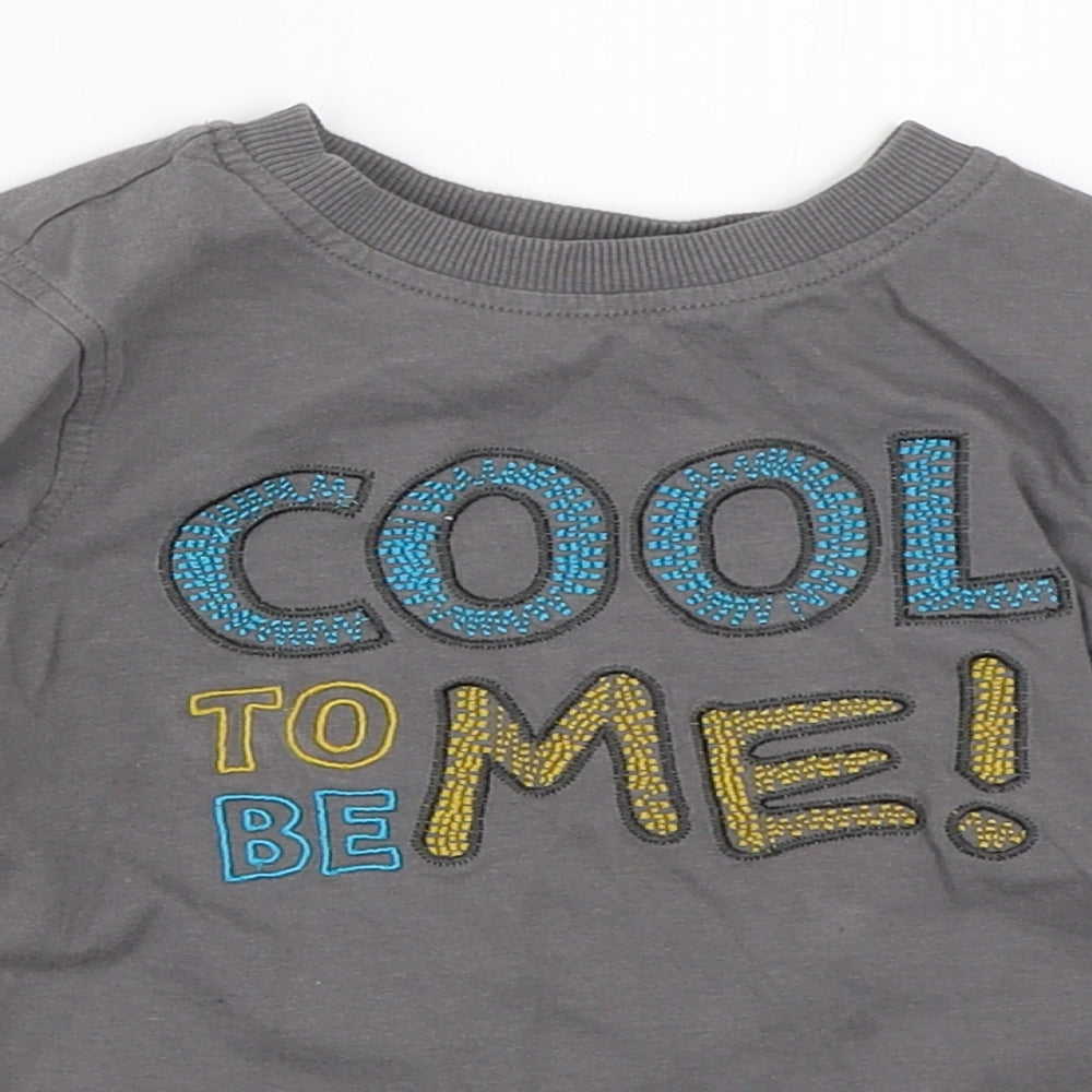 George Boys Grey   Basic T-Shirt Size 3-4 Years