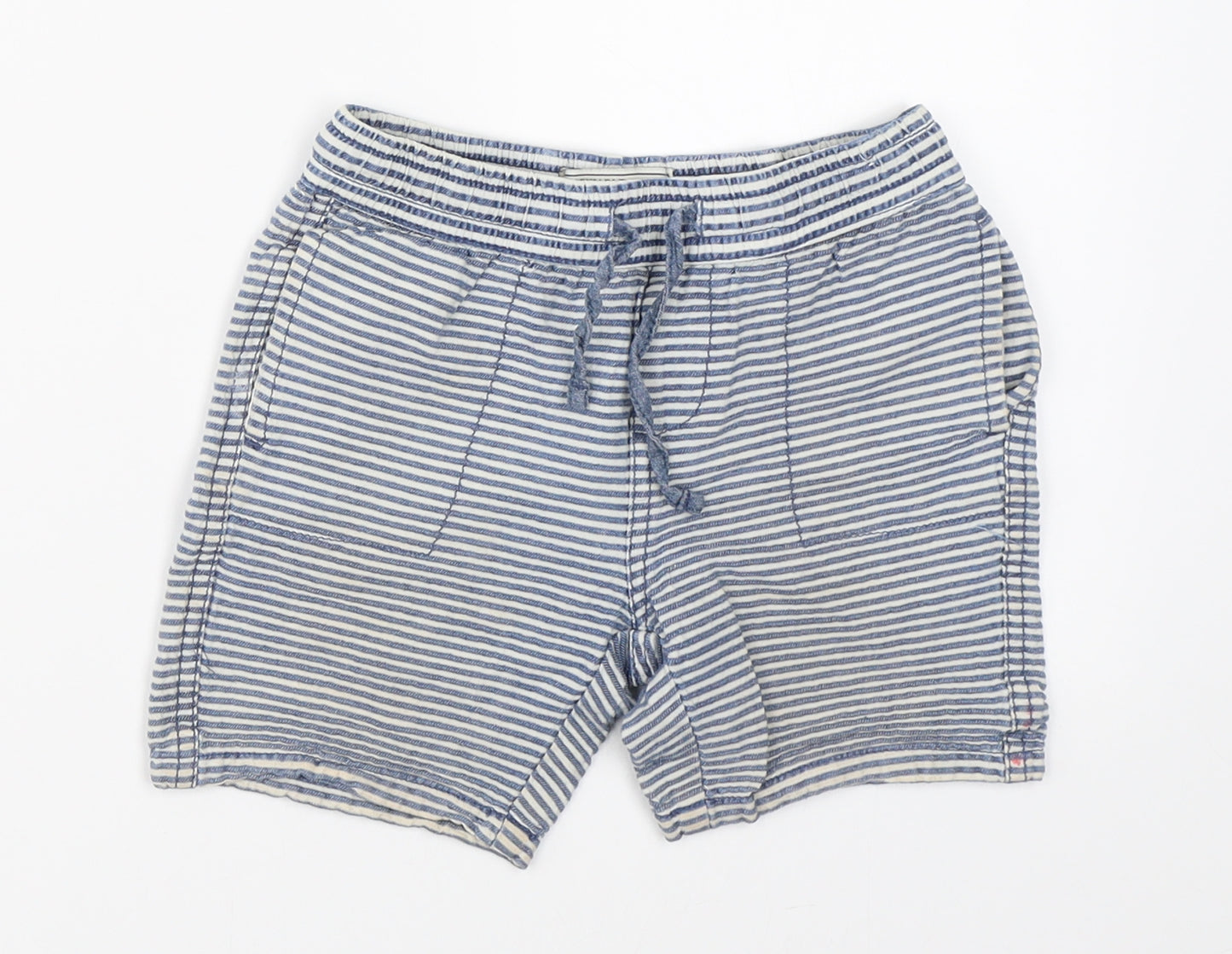 Matalan Boys Blue Striped  Bermuda Shorts Size 4 Years