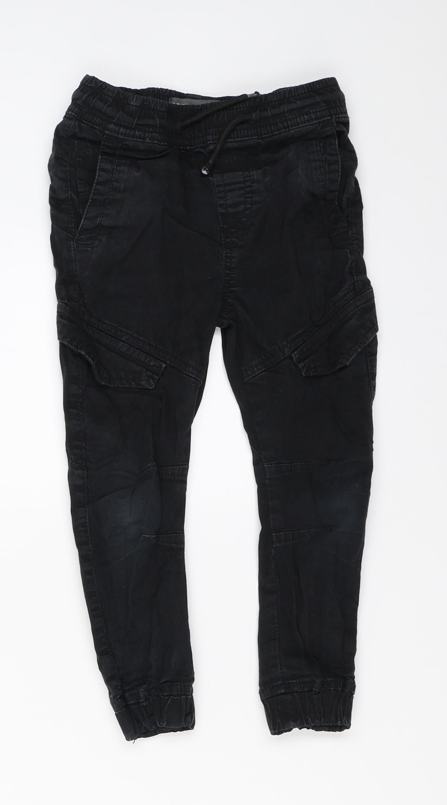 Primark Boys Black   Cargo Trousers Size 4-5 Years