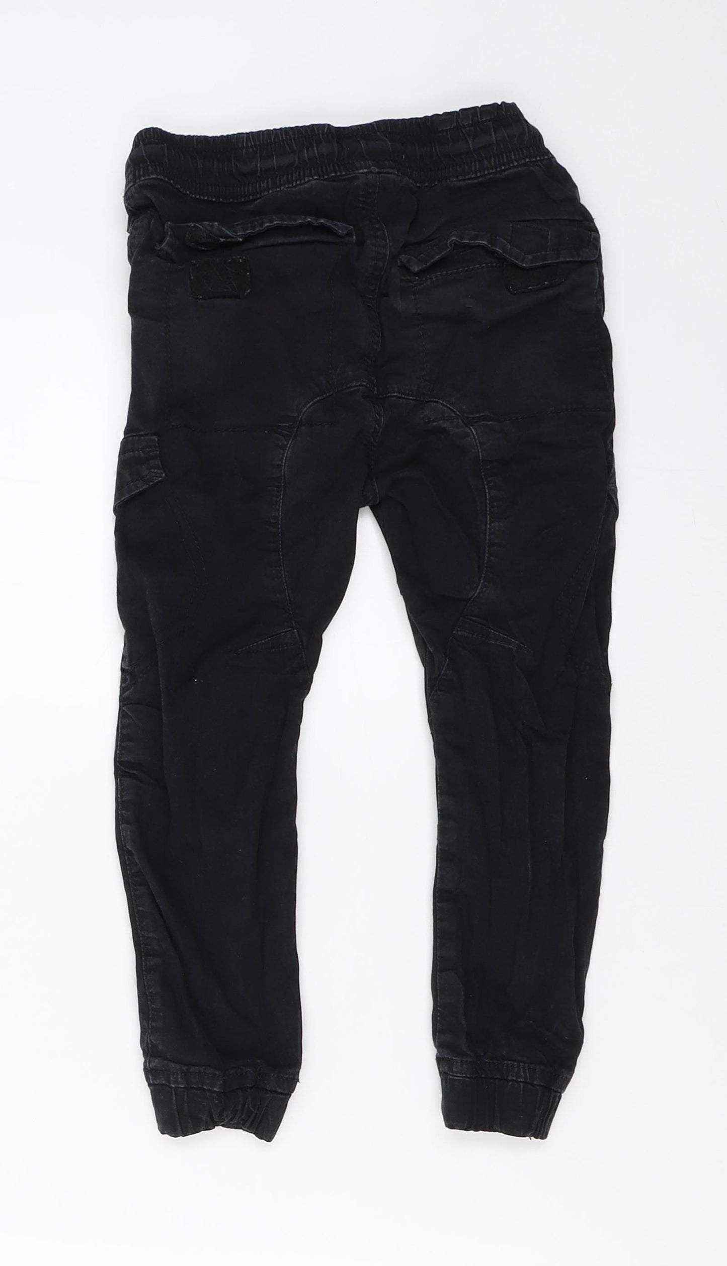 Primark Boys Black   Cargo Trousers Size 4-5 Years
