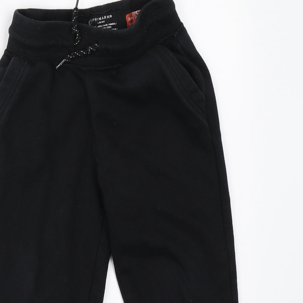 Primark Boys Black   Jogger Trousers Size 4-5 Years