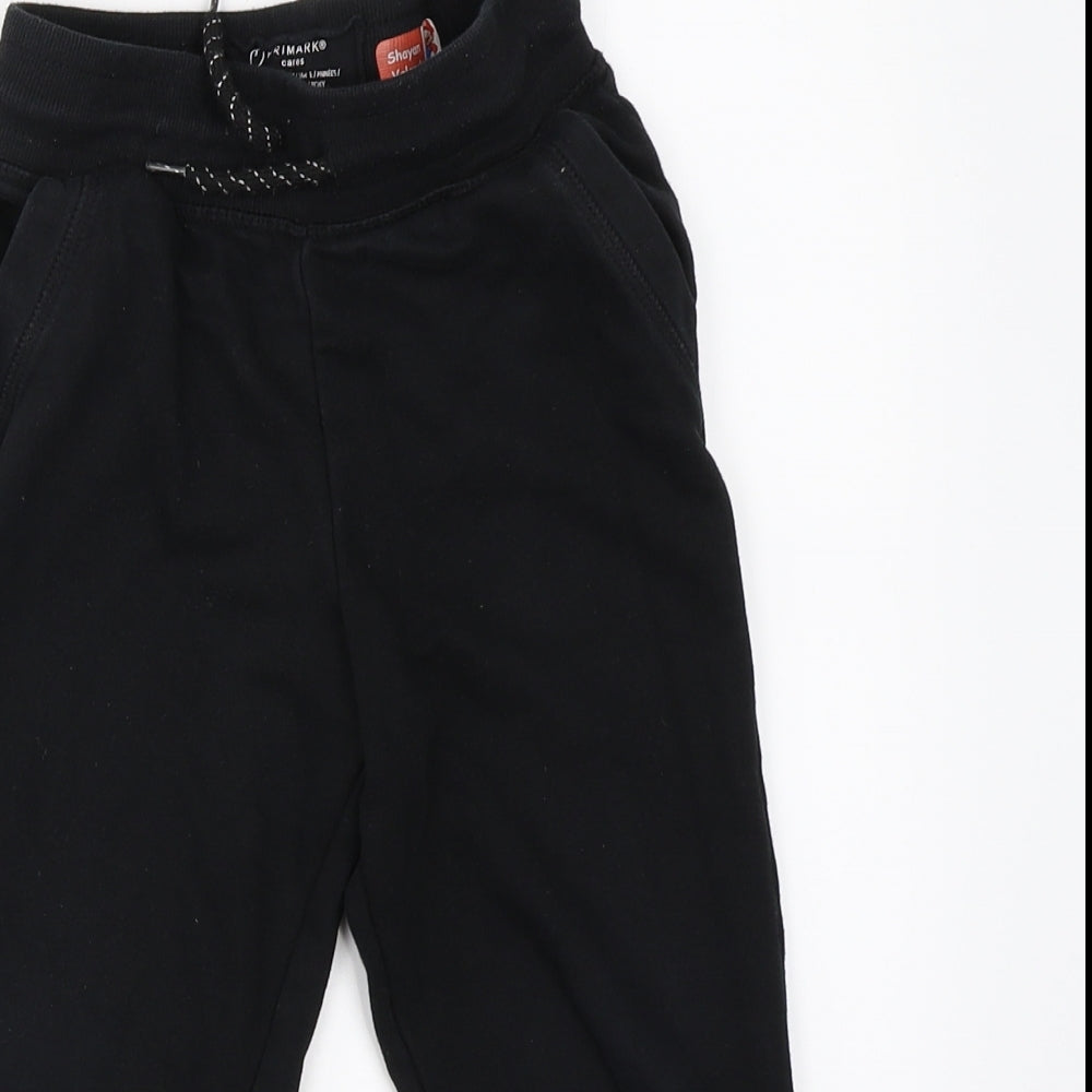 Primark Boys Black   Jogger Trousers Size 4-5 Years