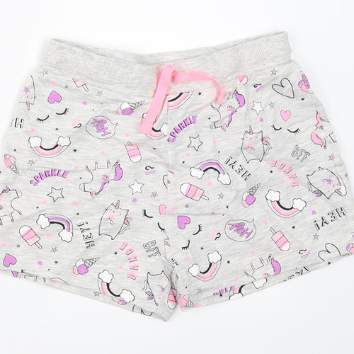 George Girls Grey   Hot Pants Shorts Size 8-9 Years