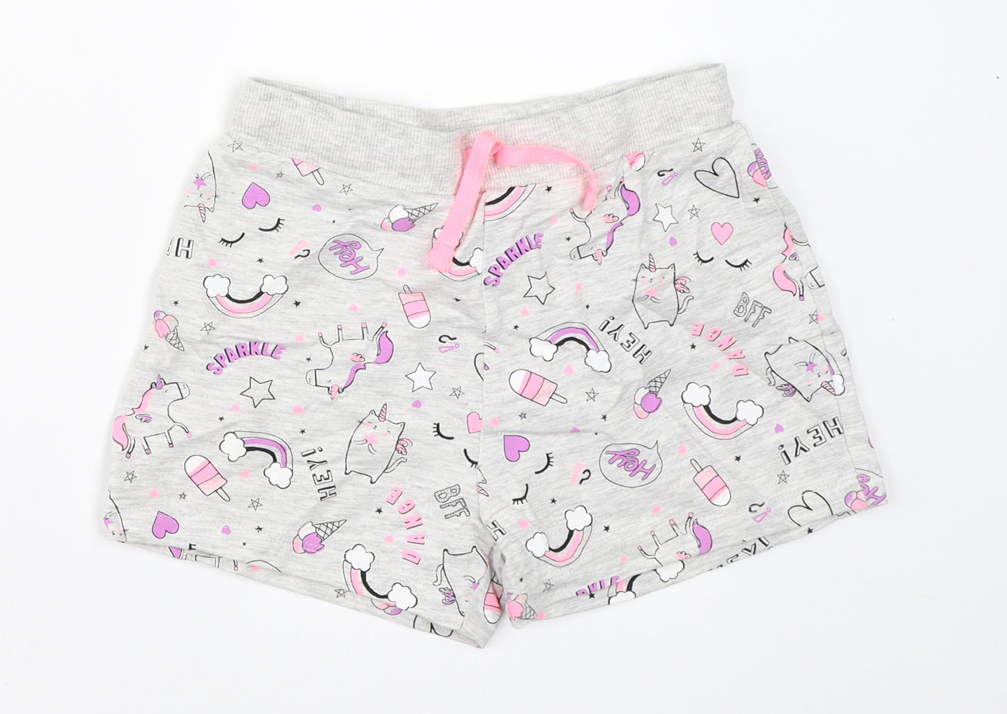 George Girls Grey   Hot Pants Shorts Size 8-9 Years