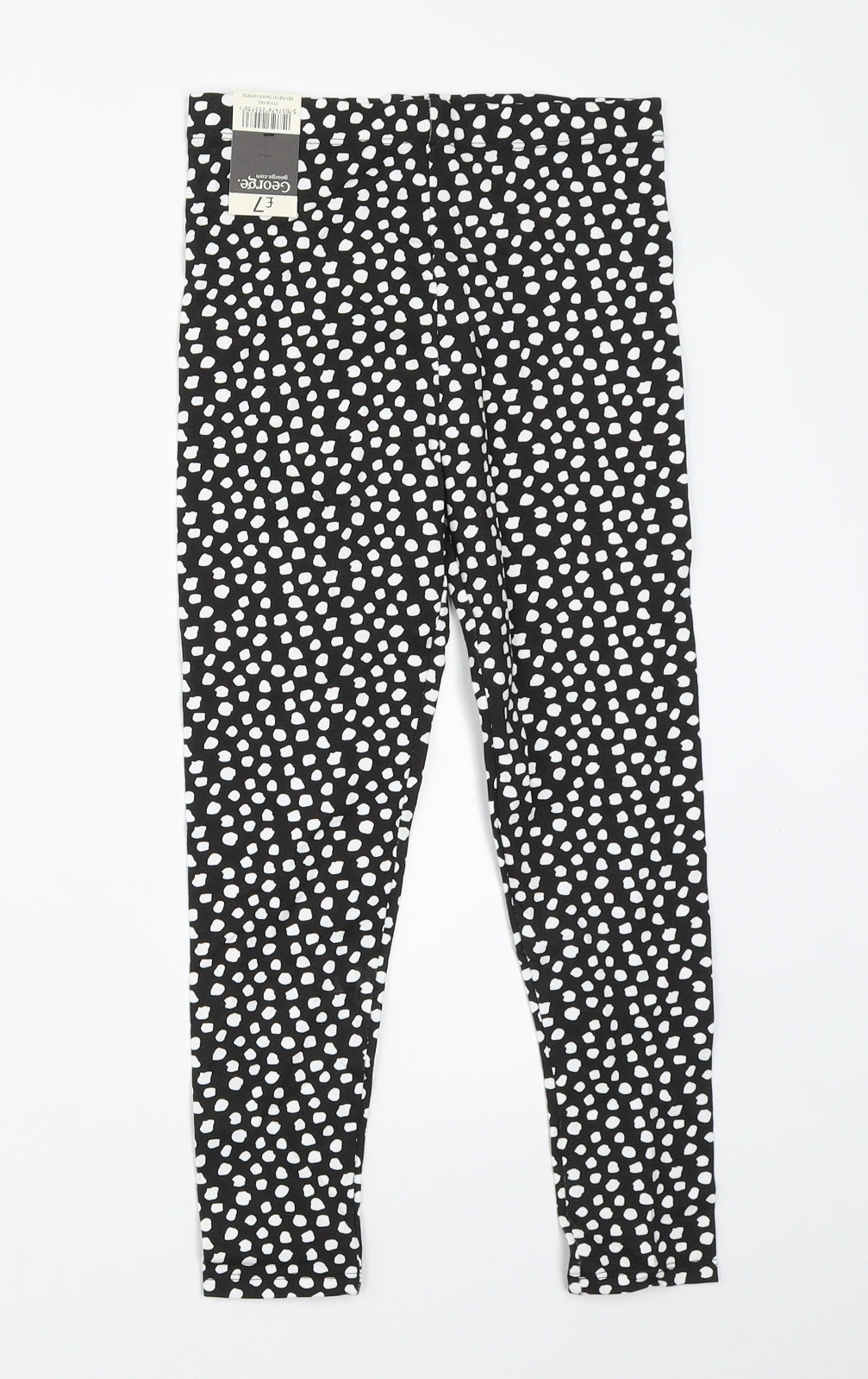 George Girls Black   Capri Trousers Size 8-9 Years