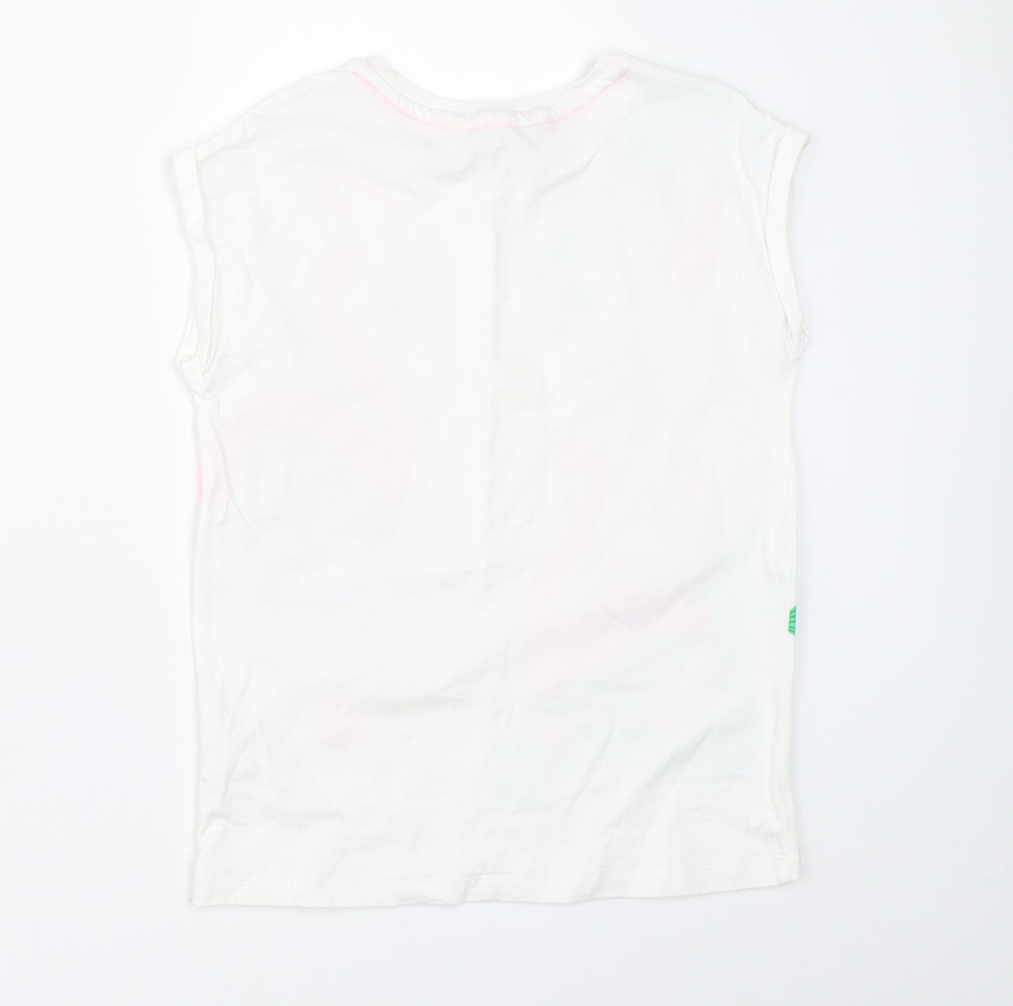 George Girls White   Basic T-Shirt Size 9-10 Years