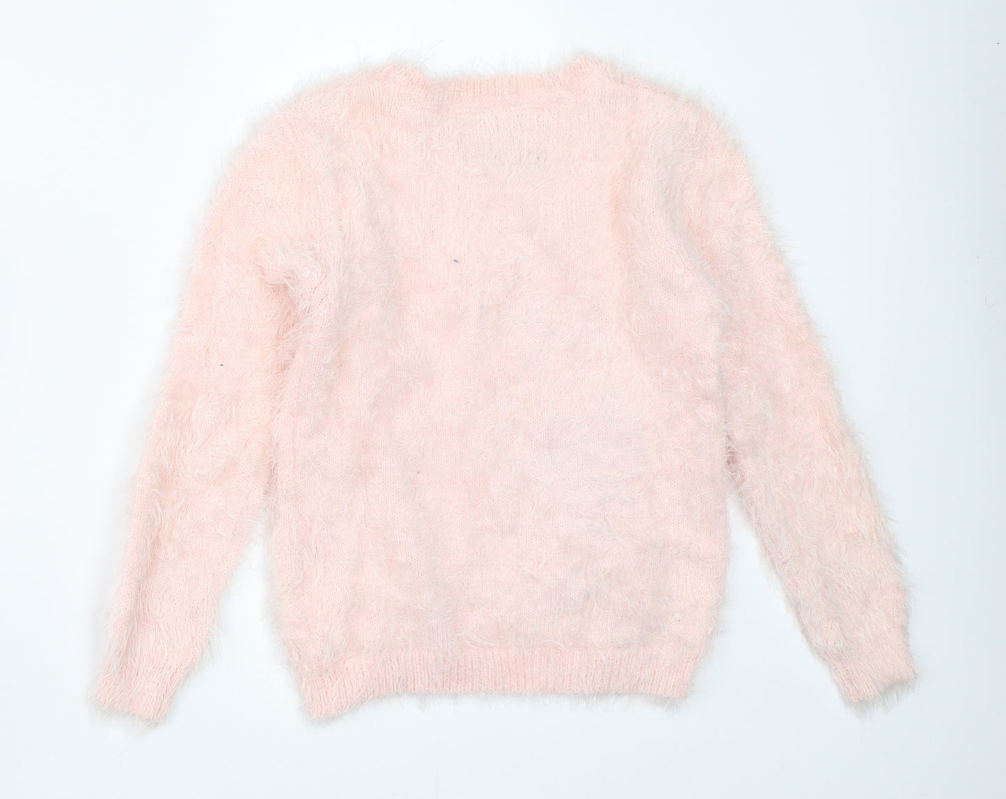 Primark Girls Pink   Pullover Jumper Size 9-10 Years  - unicorn