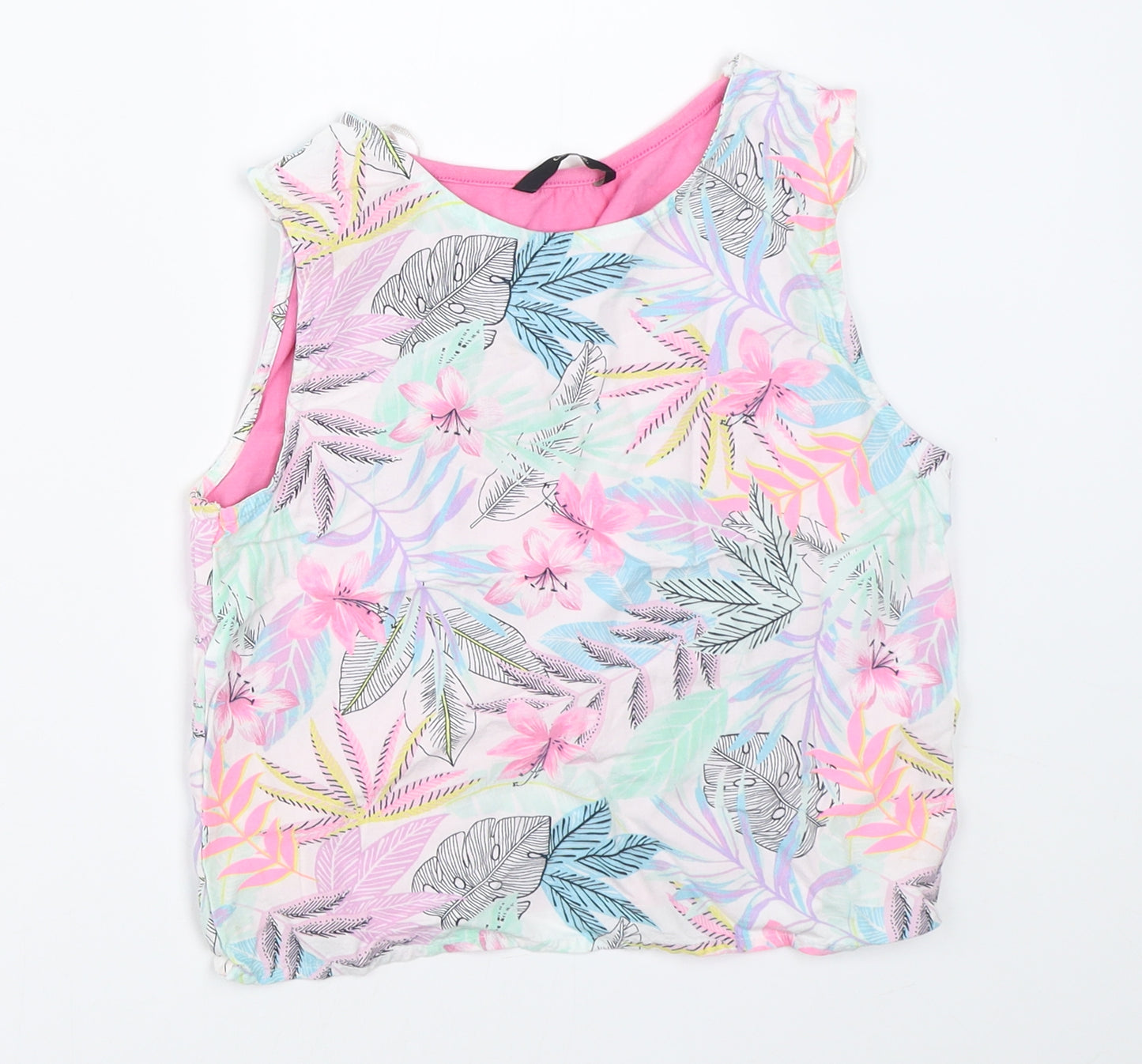 George Girls White   Basic T-Shirt Size 9-10 Years