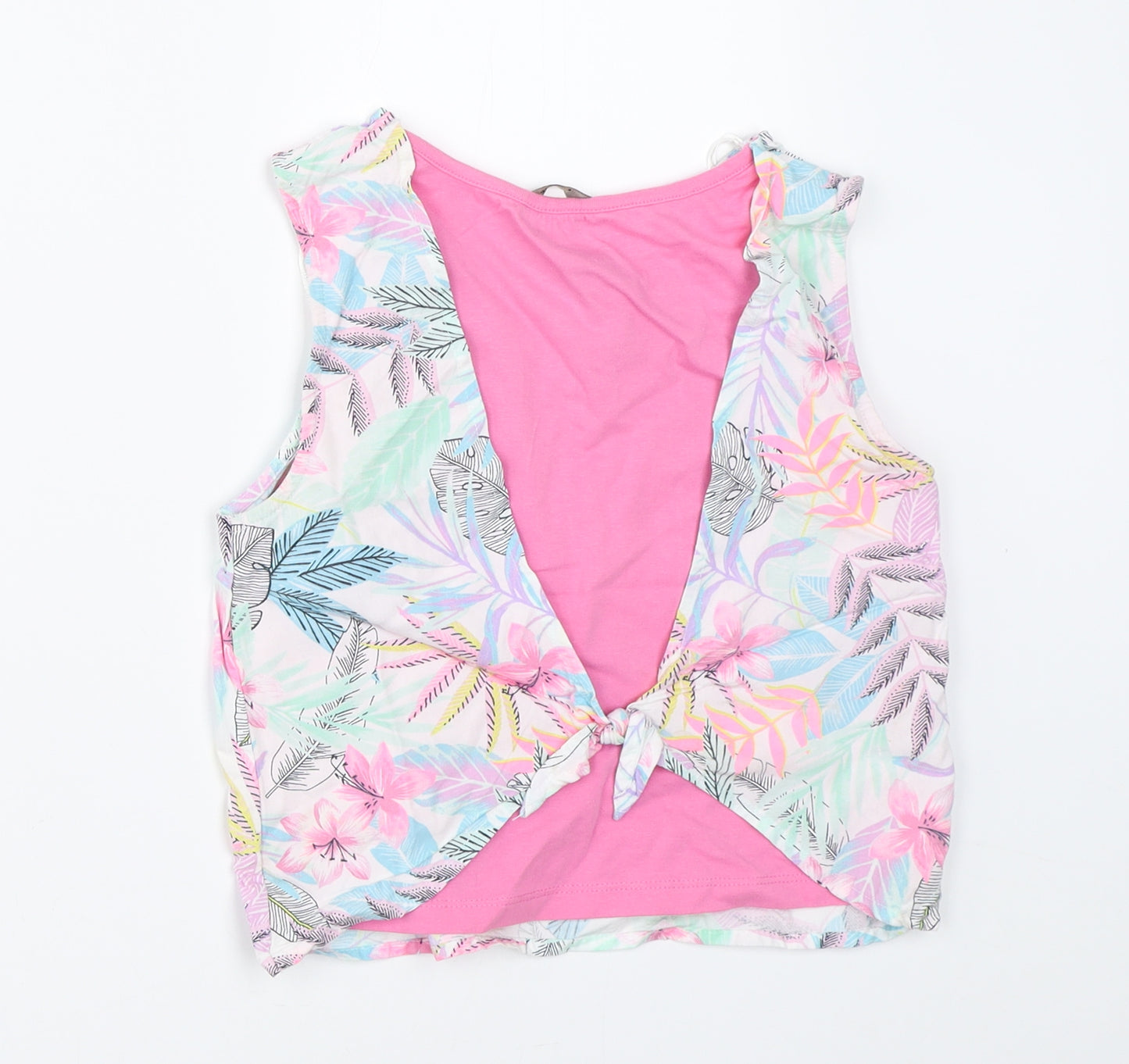 George Girls White   Basic T-Shirt Size 9-10 Years