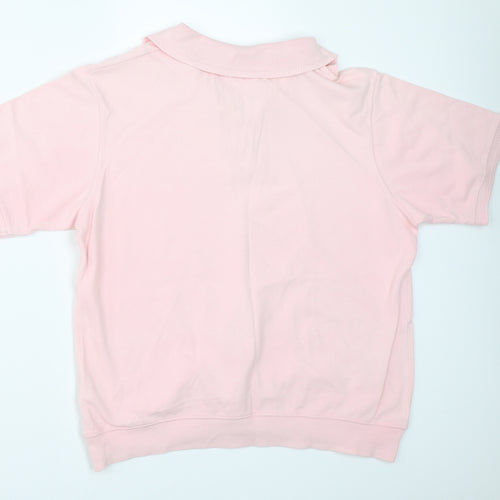 One Up Golf Womens Pink   Basic Polo Size M