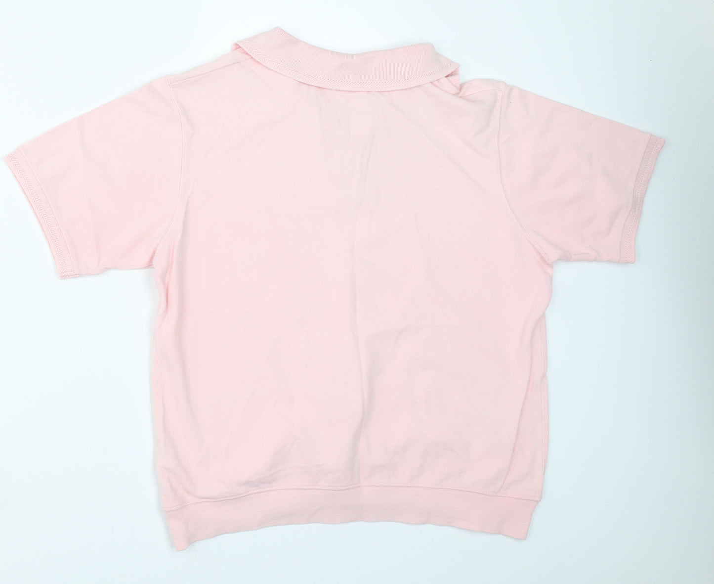 One Up Golf Womens Pink   Basic Polo Size M