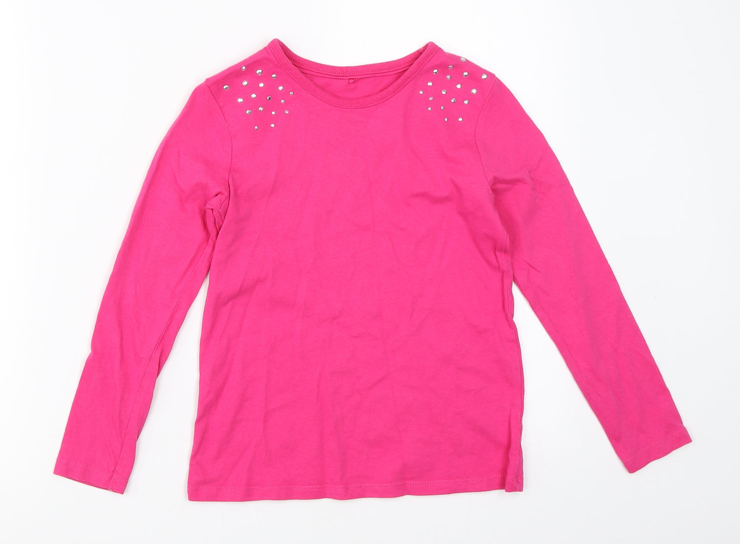 George Girls Pink   Basic T-Shirt Size 8-9 Years