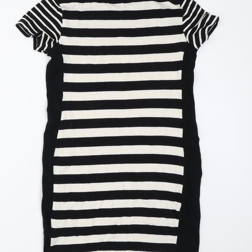 Zara Womens Black Striped  Bodycon  Size S