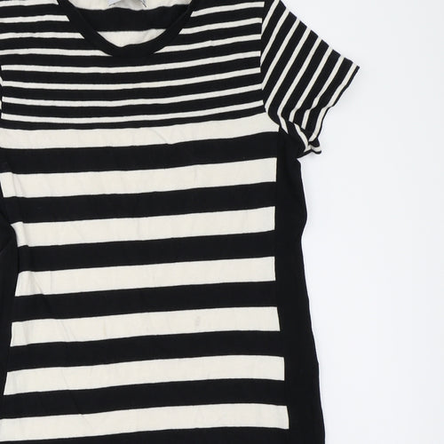 Zara Womens Black Striped  Bodycon  Size S