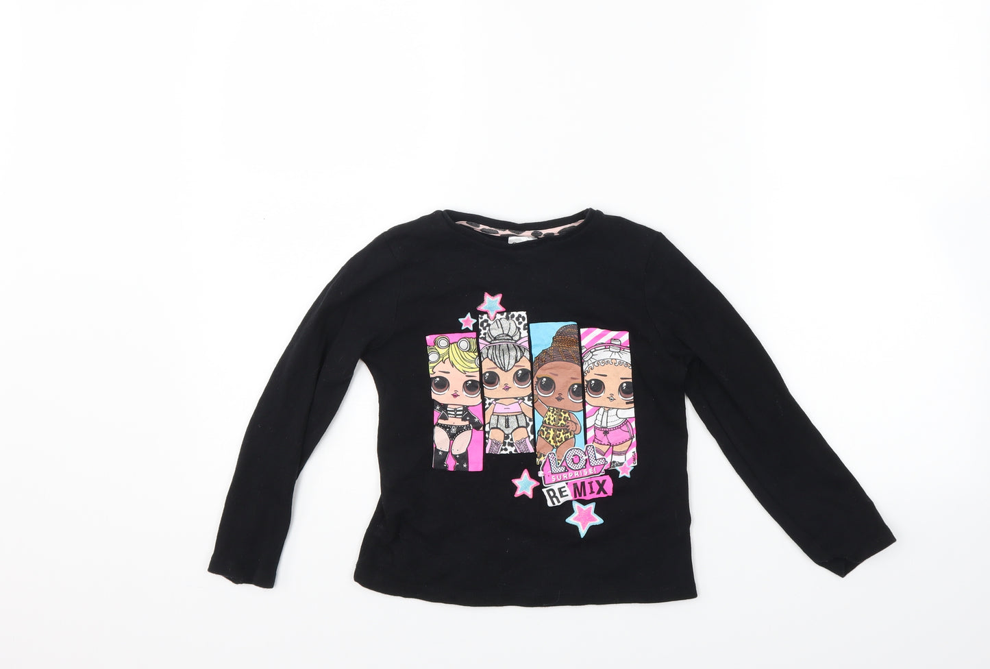 George Girls Black   Pullover Sweatshirt Size 7-8 Years  - Re Mix