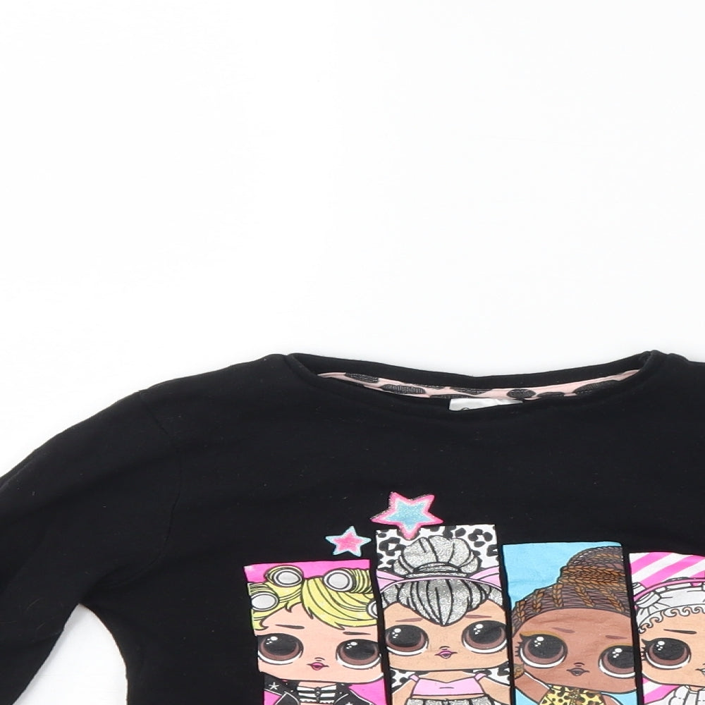 George Girls Black   Pullover Sweatshirt Size 7-8 Years  - Re Mix