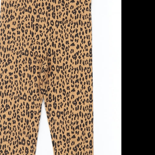 George Girls Brown Animal Print  Jogger Trousers Size 7-8 Years - LEGGINGS