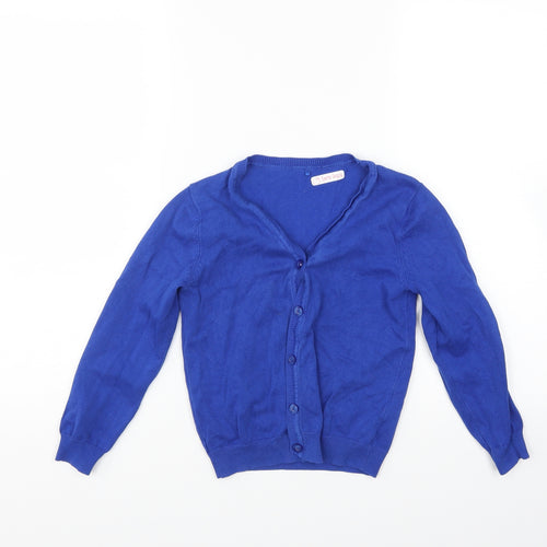 George Girls Blue  Knit Cardigan Jumper Size 6-7 Years