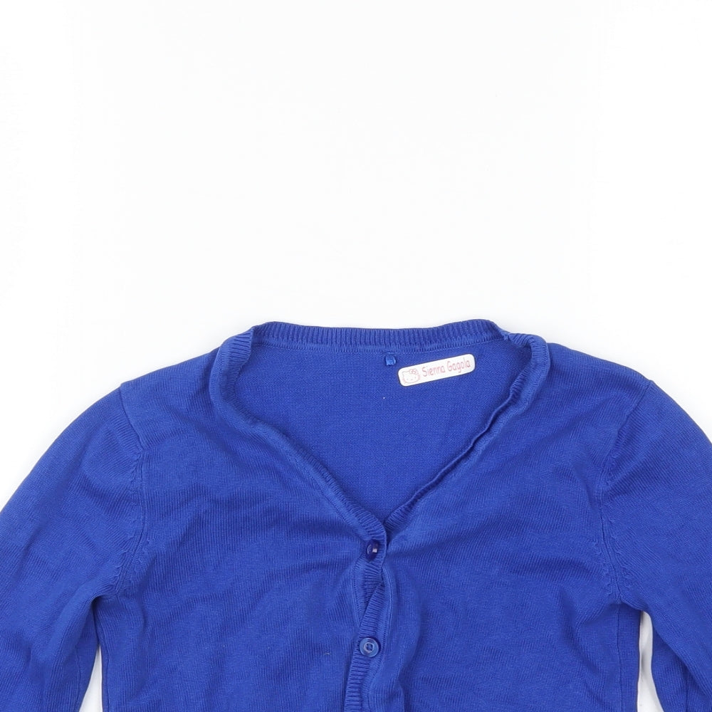 George Girls Blue  Knit Cardigan Jumper Size 6-7 Years
