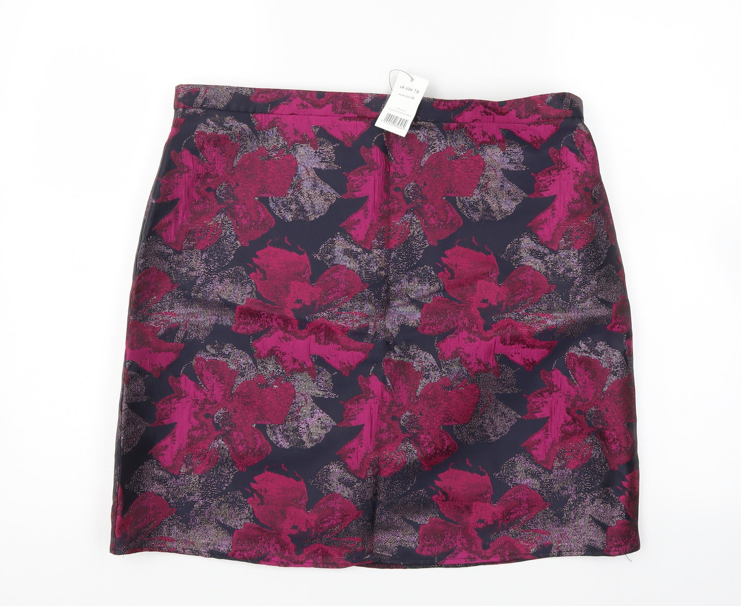 George Womens Purple Floral  Mini Skirt Size 16