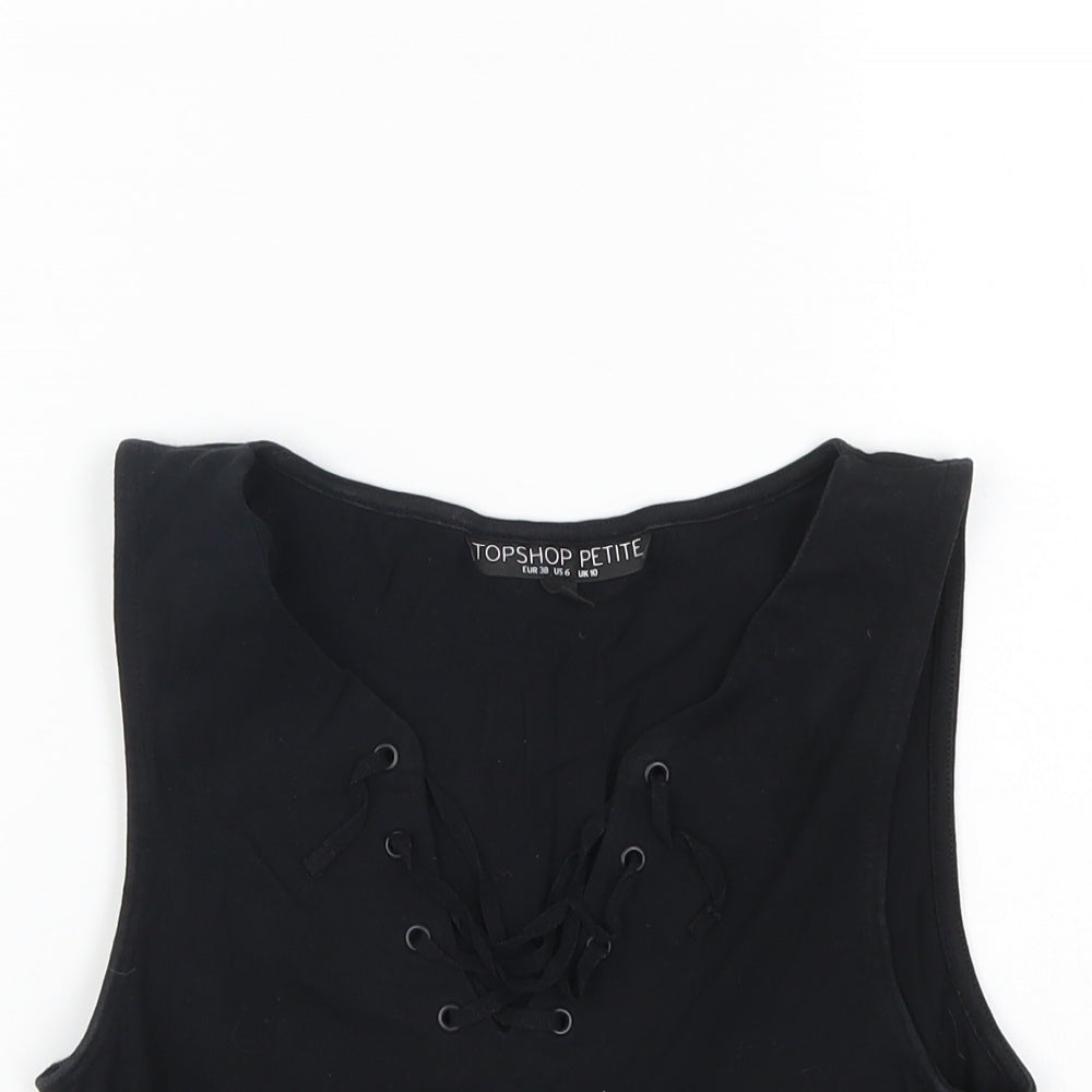 Topshop Womens Black   Basic Tank Size 10
