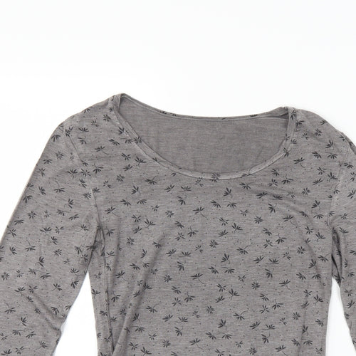 marks Womens Brown Floral  Pullover Jumper Size 10