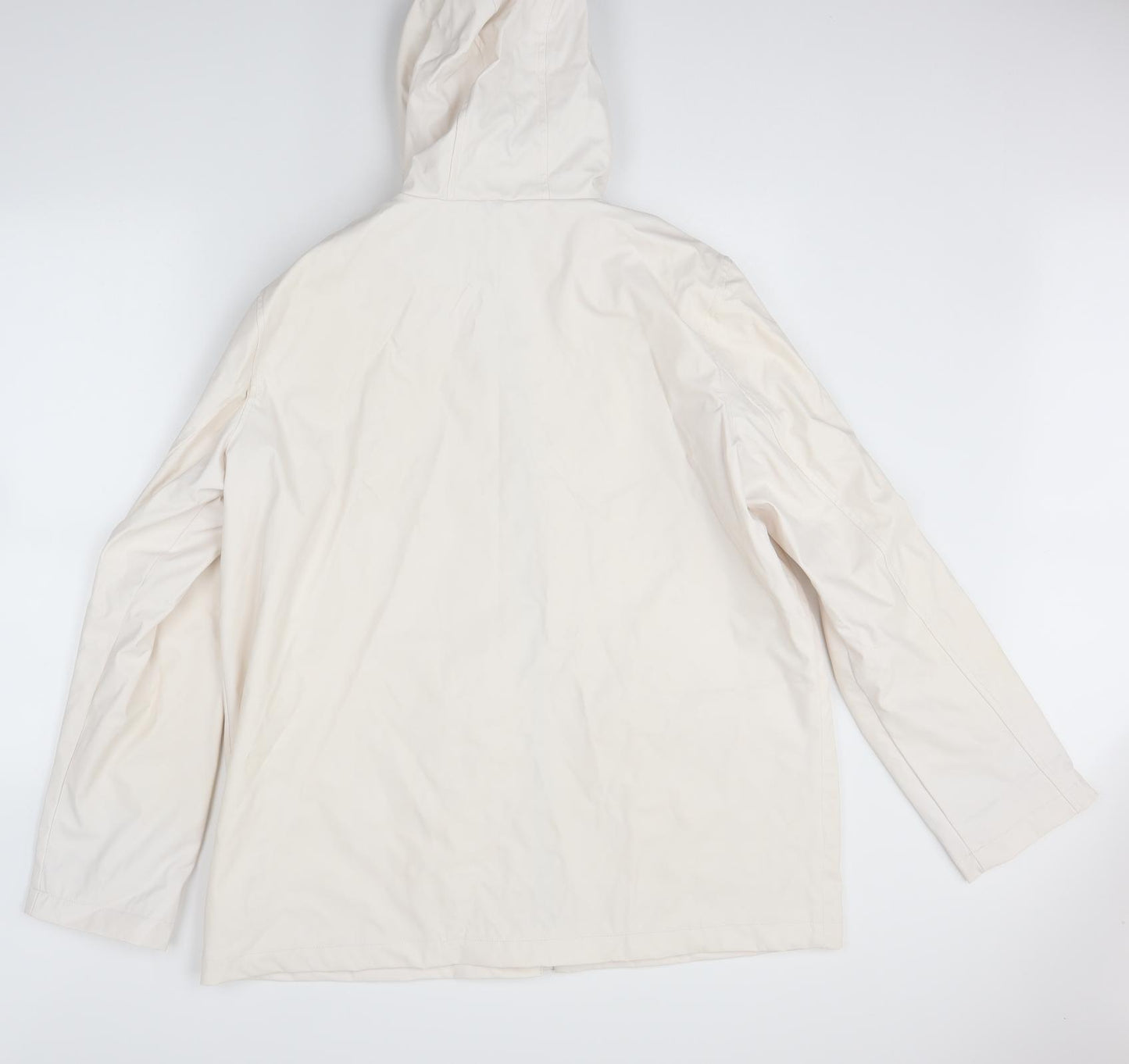 Avenue Womens White  Canvas Jacket Coat Size 18