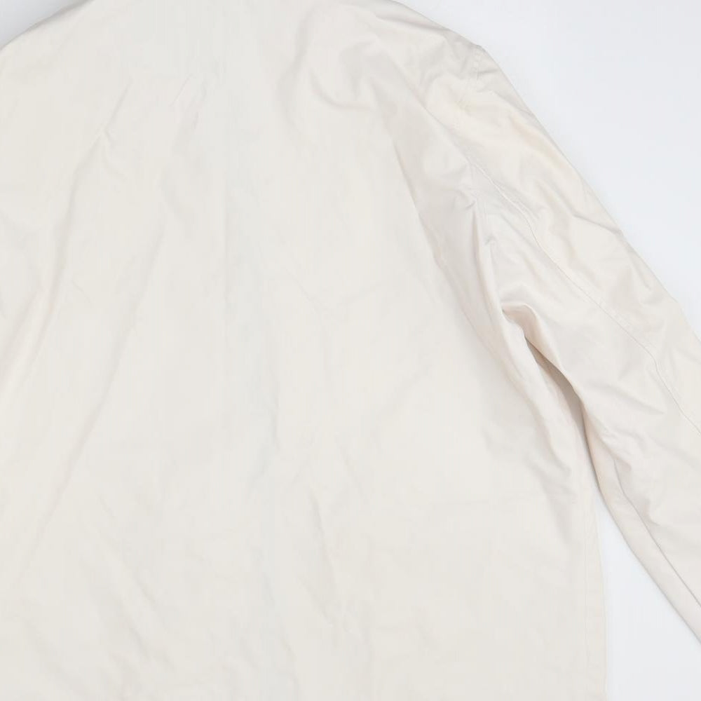 Avenue Womens White  Canvas Jacket Coat Size 18