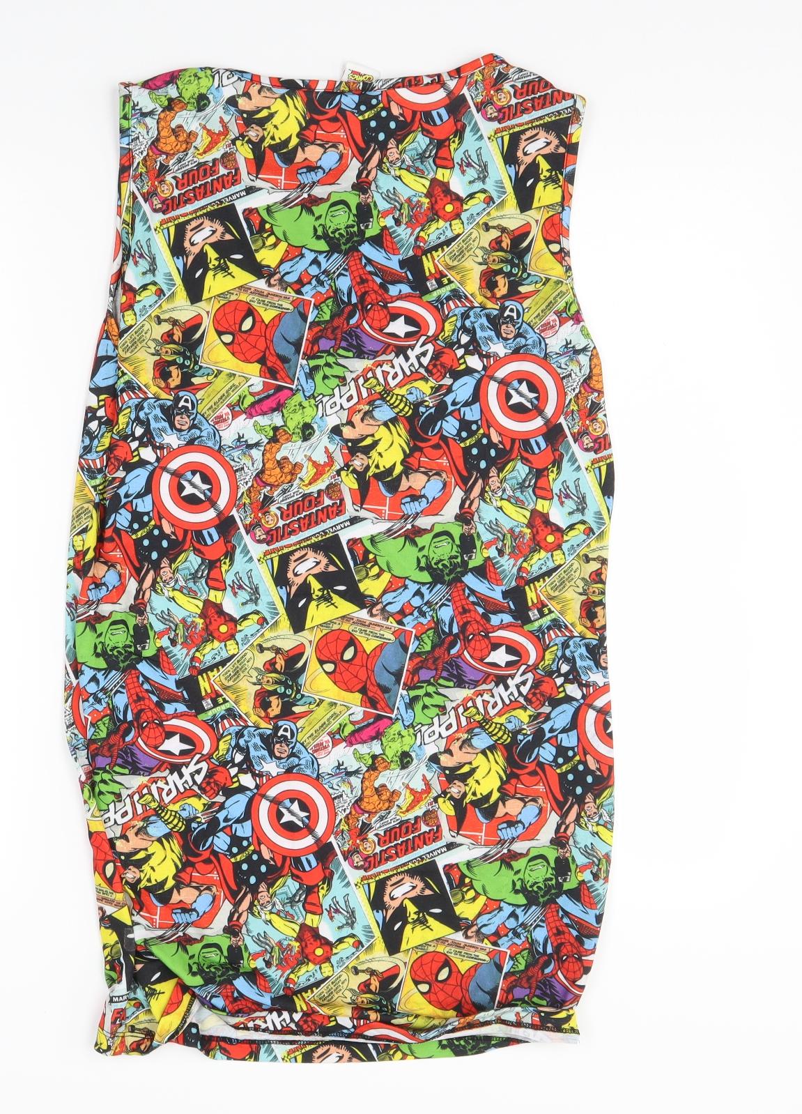 Primark Womens Multicoloured   T-Shirt Dress  Size 16  - Marvel Comics