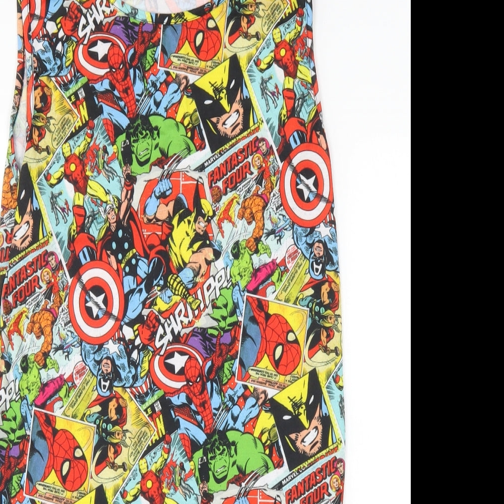 Primark Womens Multicoloured   T-Shirt Dress  Size 16  - Marvel Comics