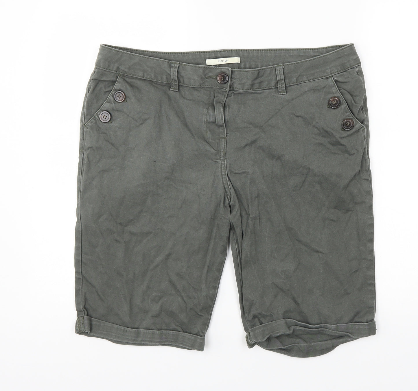 George Womens Green   Bermuda Shorts Size 16