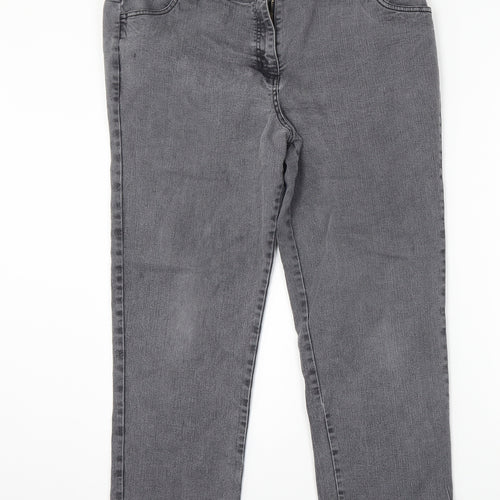 BM Womens Grey  Denim Cropped Jeans Size 16 L23 in
