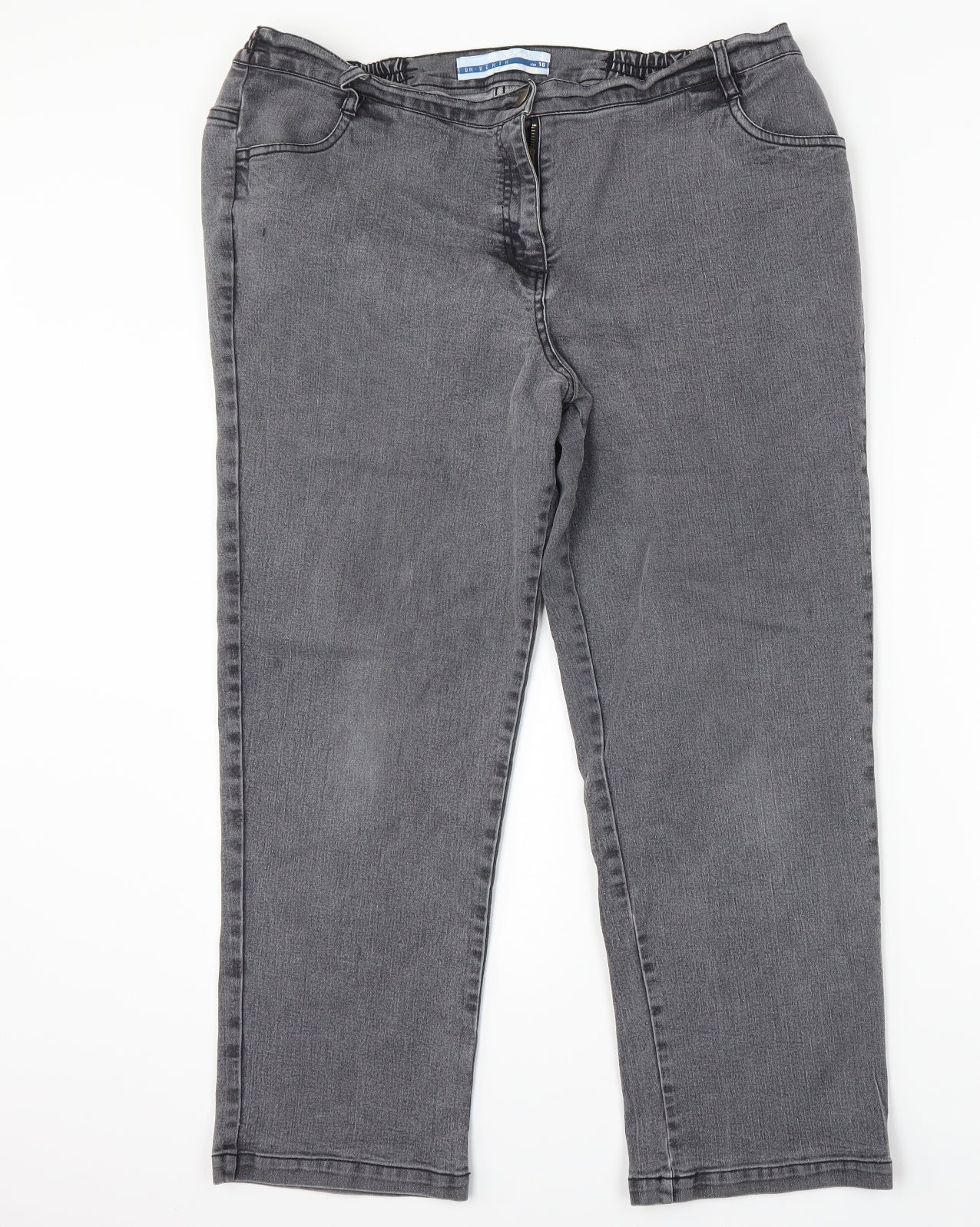 BM Womens Grey  Denim Cropped Jeans Size 16 L23 in