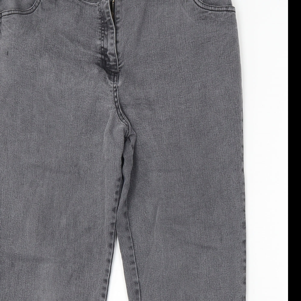 BM Womens Grey  Denim Cropped Jeans Size 16 L23 in