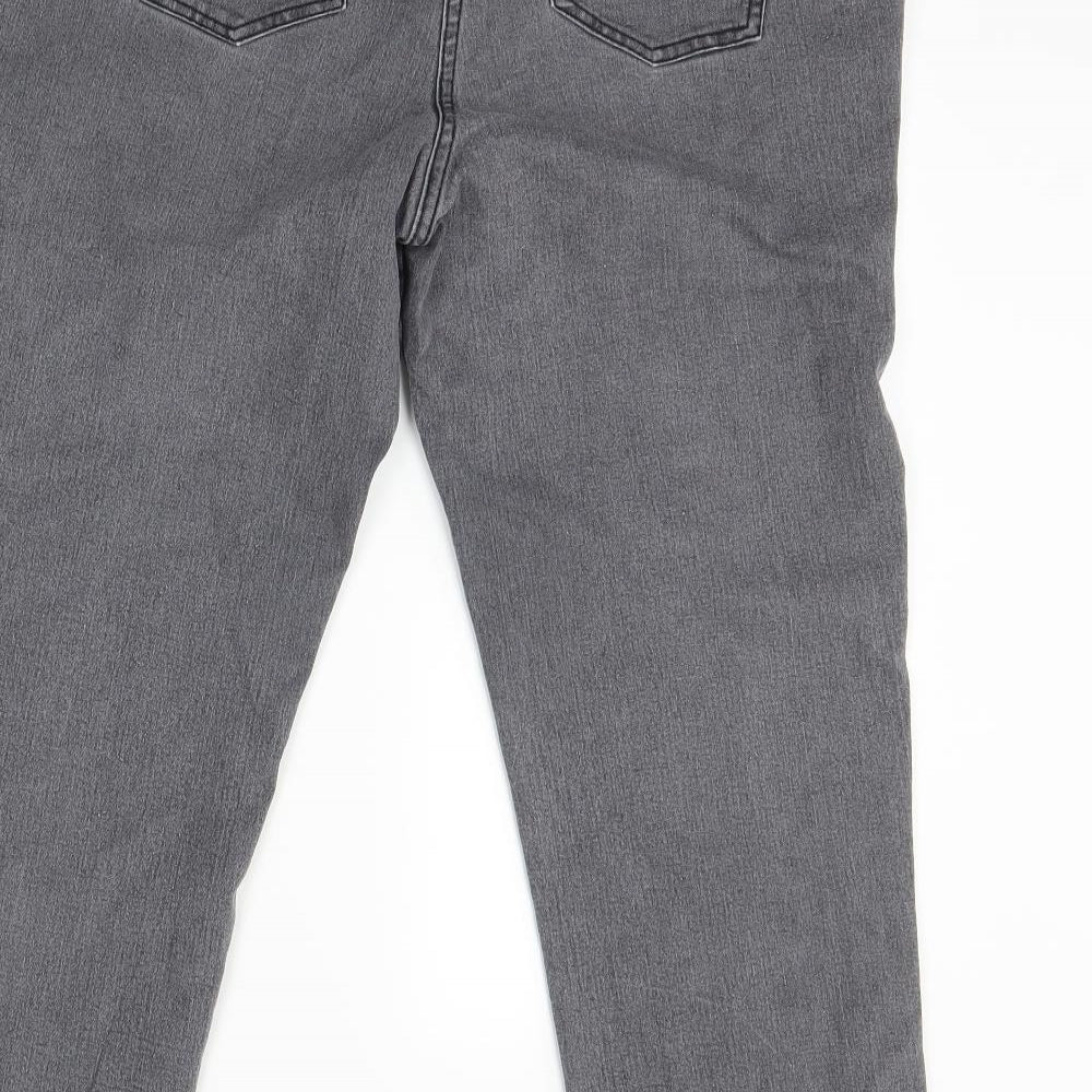 BM Womens Grey  Denim Cropped Jeans Size 16 L23 in