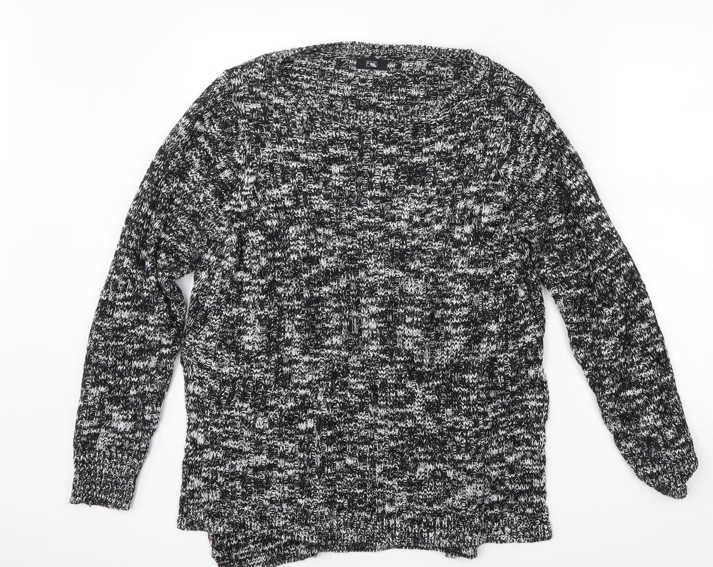 F&F Womens Black  Knit Pullover Jumper Size L