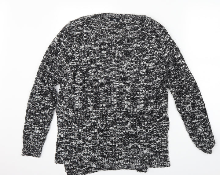 F&F Womens Black  Knit Pullover Jumper Size L
