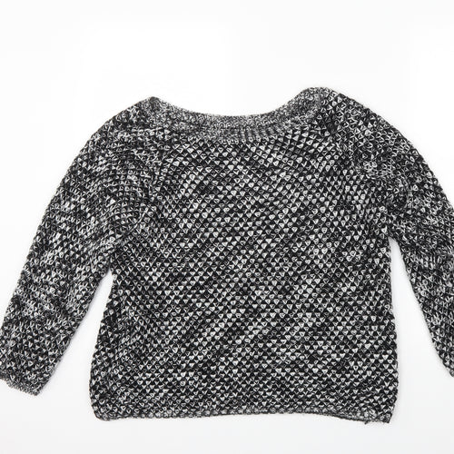 Preworn Womens Black  Knit Pullover Jumper Size M