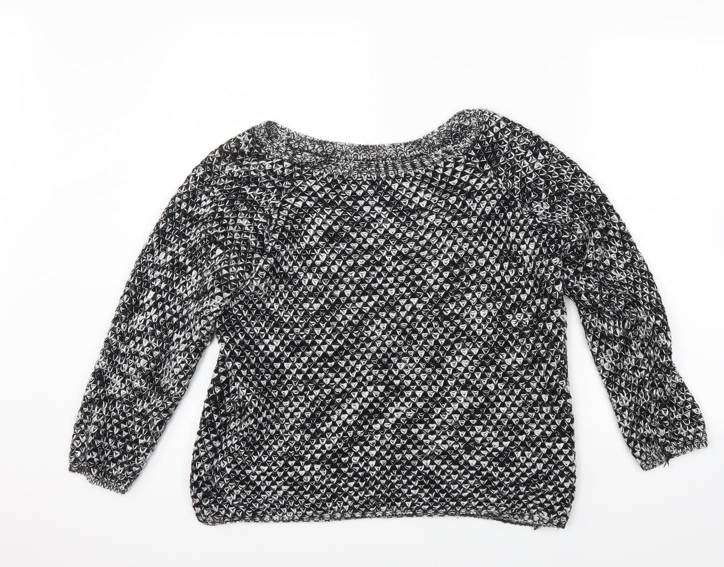 Preworn Womens Black  Knit Pullover Jumper Size M