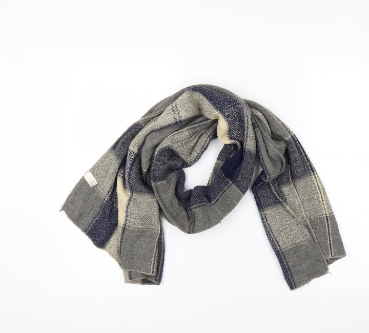 Intrigue Unisex Grey Check   Scarf