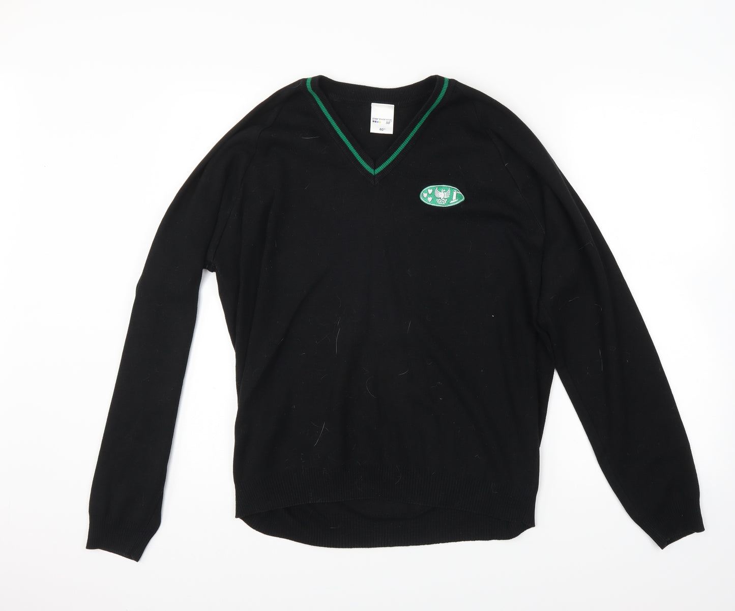 Performance Mens Black  Knit Pullover Jumper Size M